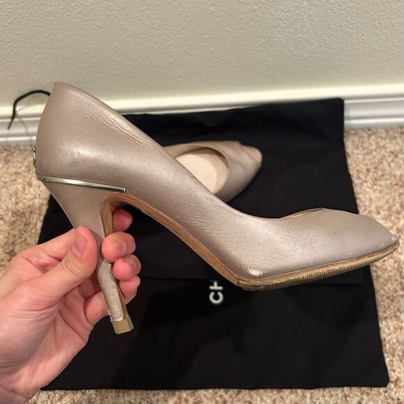 Chanel size 37 Open Toe Heels with dustbag - Picture 8 of 12